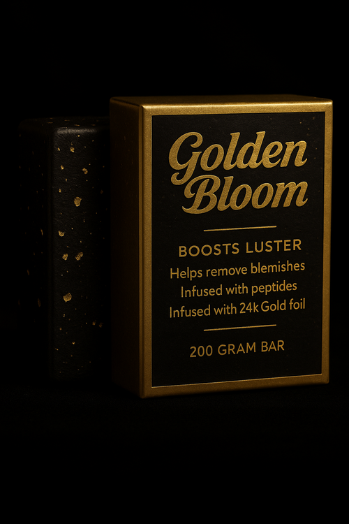 🖤Golden Bloom🖤 - Luxe 24K Gold Foil Whitening & Brightening Soap Bar✨