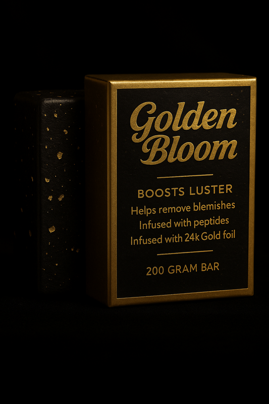 🖤Golden Bloom🖤 - Luxe 24K Gold Foil Whitening & Brightening Soap Bar✨
