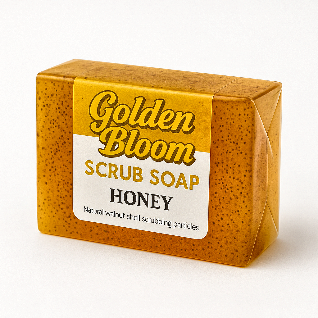 🍯Golden Bloom🍯 - Natural Honey Walnut Exfoliating Scrub Soap Bar🌰