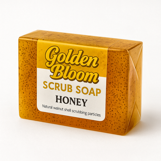 🍯Golden Bloom🍯 - Natural Honey Walnut Exfoliating Scrub Soap Bar🌰