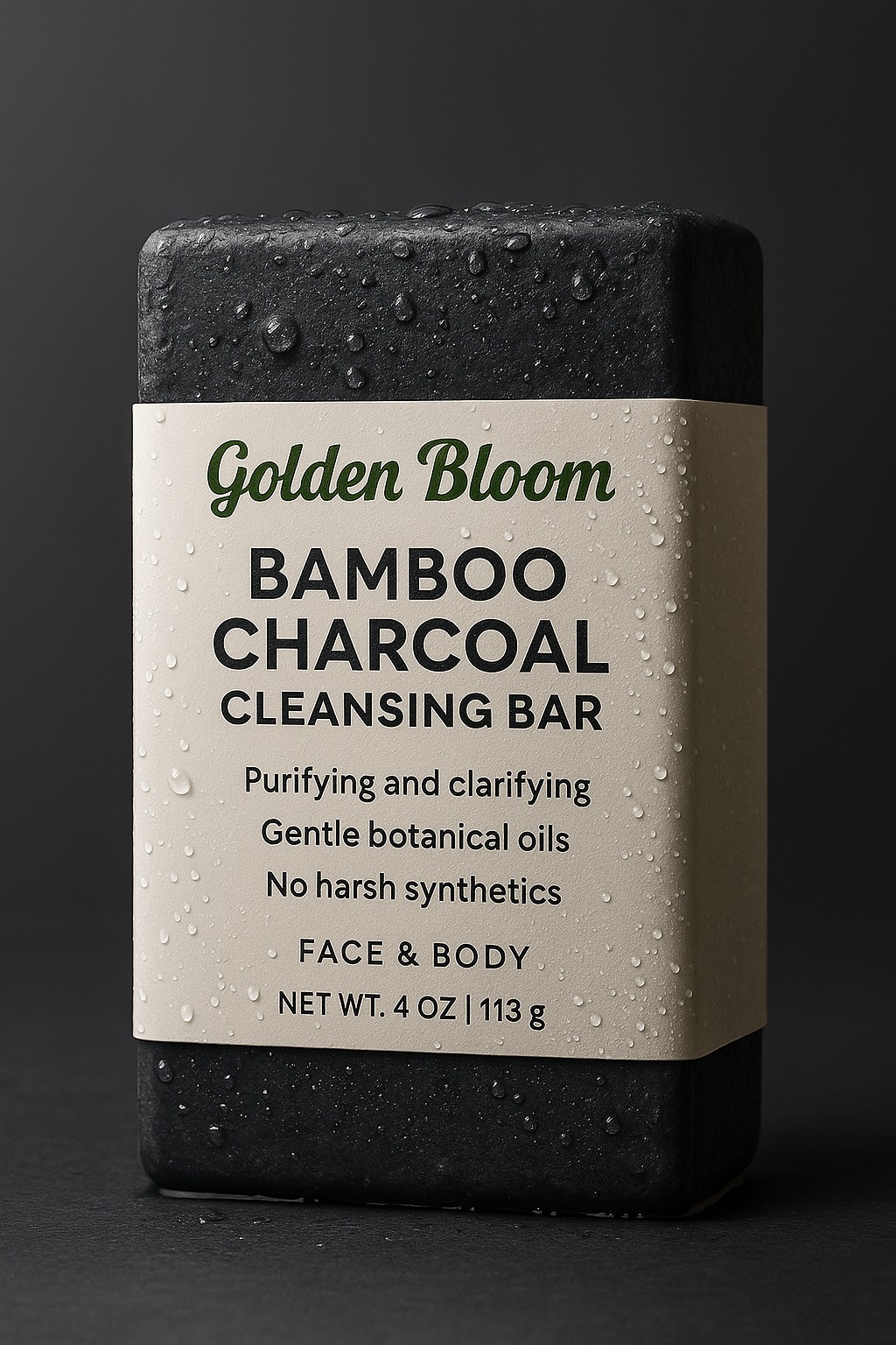 🖤Golden Bloom🖤 - Detoxifying Bamboo Charcoal Blackhead Removal Soap Bar✨