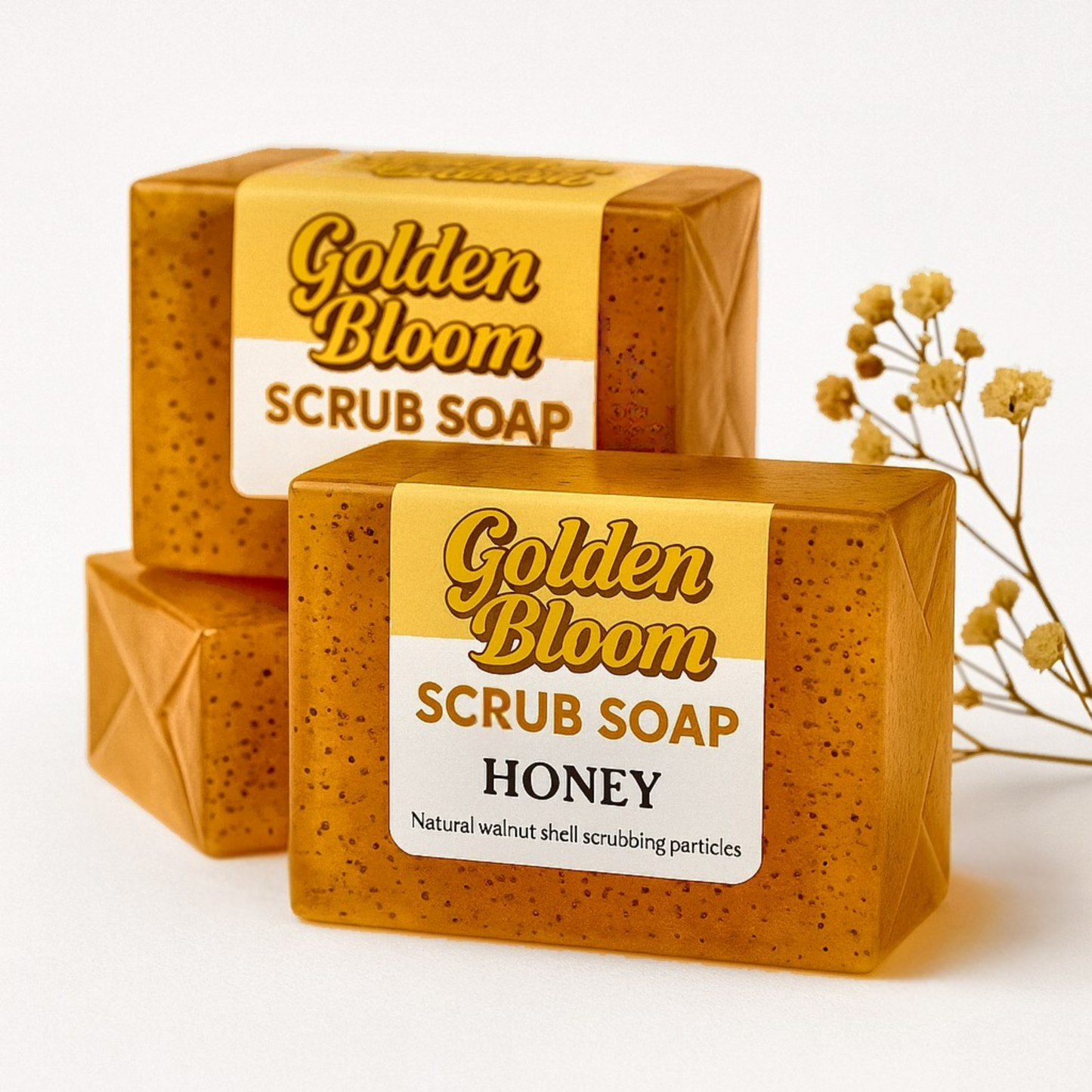 🍯Golden Bloom🍯 - Natural Honey Walnut Exfoliating Scrub Soap Bar🌰
