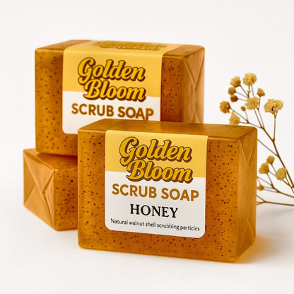 🍯Golden Bloom🍯 - Natural Honey Walnut Exfoliating Scrub Soap Bar🌰