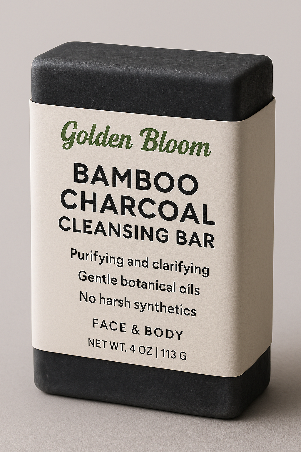 🖤Golden Bloom🖤 - Detoxifying Bamboo Charcoal Blackhead Removal Soap Bar✨