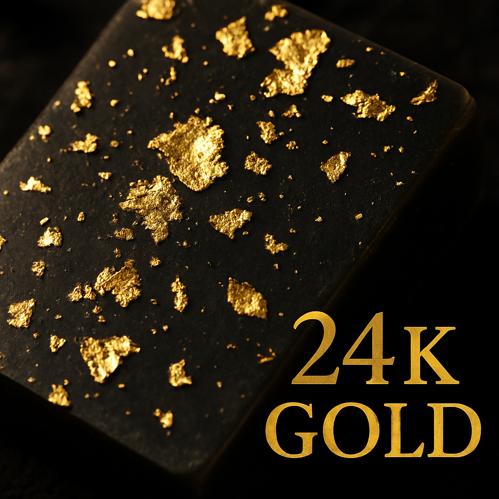 🖤Golden Bloom🖤 - Luxe 24K Gold Foil Whitening & Brightening Soap Bar✨